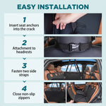 Tuzwa Dog Back Seat Extender – Hard Bottom Dog Car Seat Cover, Waterproof PU Leather Hammock, 400 lb Support, Mesh Window & Storage Pockets  Google Shopping / Merchant Center Title  Dog