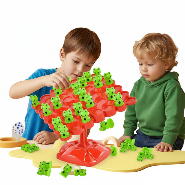 Math Games for Kids, Frog Stacking Game with Balance Board, Math Board Game with 50 Frogs, Stem Toys, Educational Toys