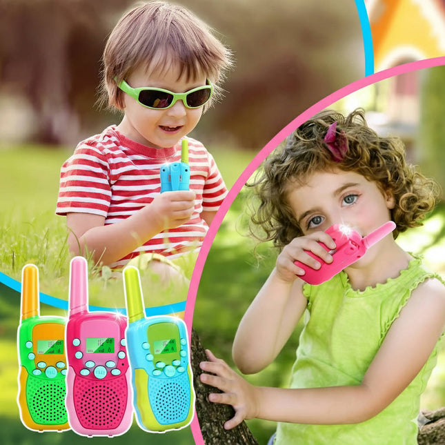Kids Walkie Talkies 3 Pack, Toy Walkie Talkies with Flashlight, Children's Walkie Talkies for Ages 3 to 12