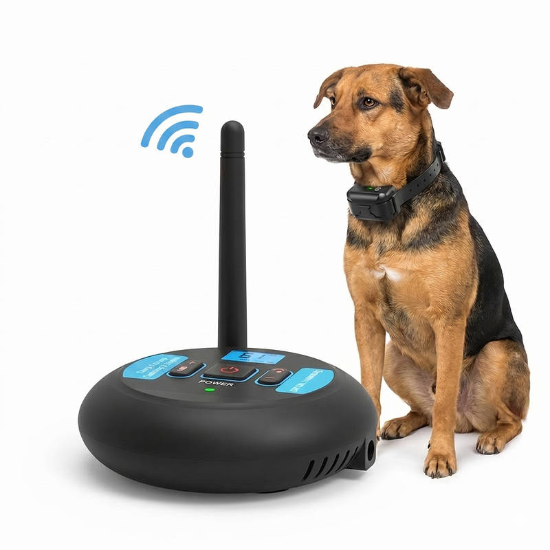 Tuzwa Wireless Dog Fence & Training Collar System – 130–656 Ft Adjustable Boundary, 8 Correction Levels, Sound & Static Modes, IP68 Receiver
