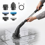 Tuzwa Cordless Electric Spin Scrubber – 300/400 RPM Cleaning Brush with 7 Heads, Extendable Handle, 5000mAh Battery & IPX7 Rating