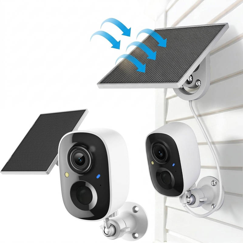 Tuzwa 2K Solar Security Camera – Wireless Outdoor WiFi Camera with 5200mAh Battery, PIR Motion Detection, Color Night Vision & IP65 Rating