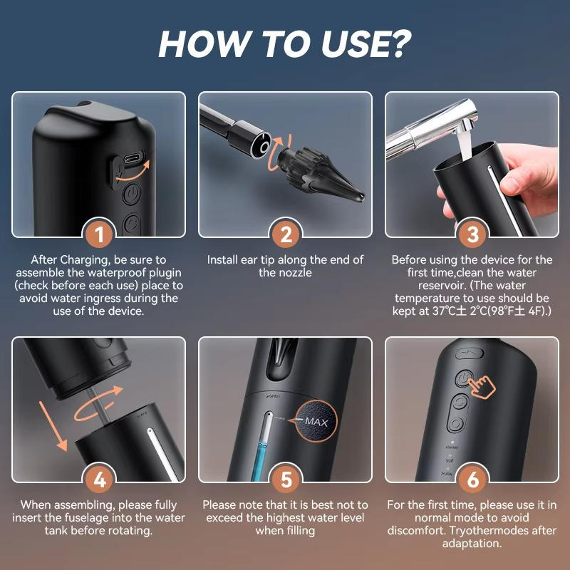 Gentle Ear Cleaning Solution with Adjustable Pressure & Waterproof Design | Comfortable Ear Care for Effective Cleaning 7