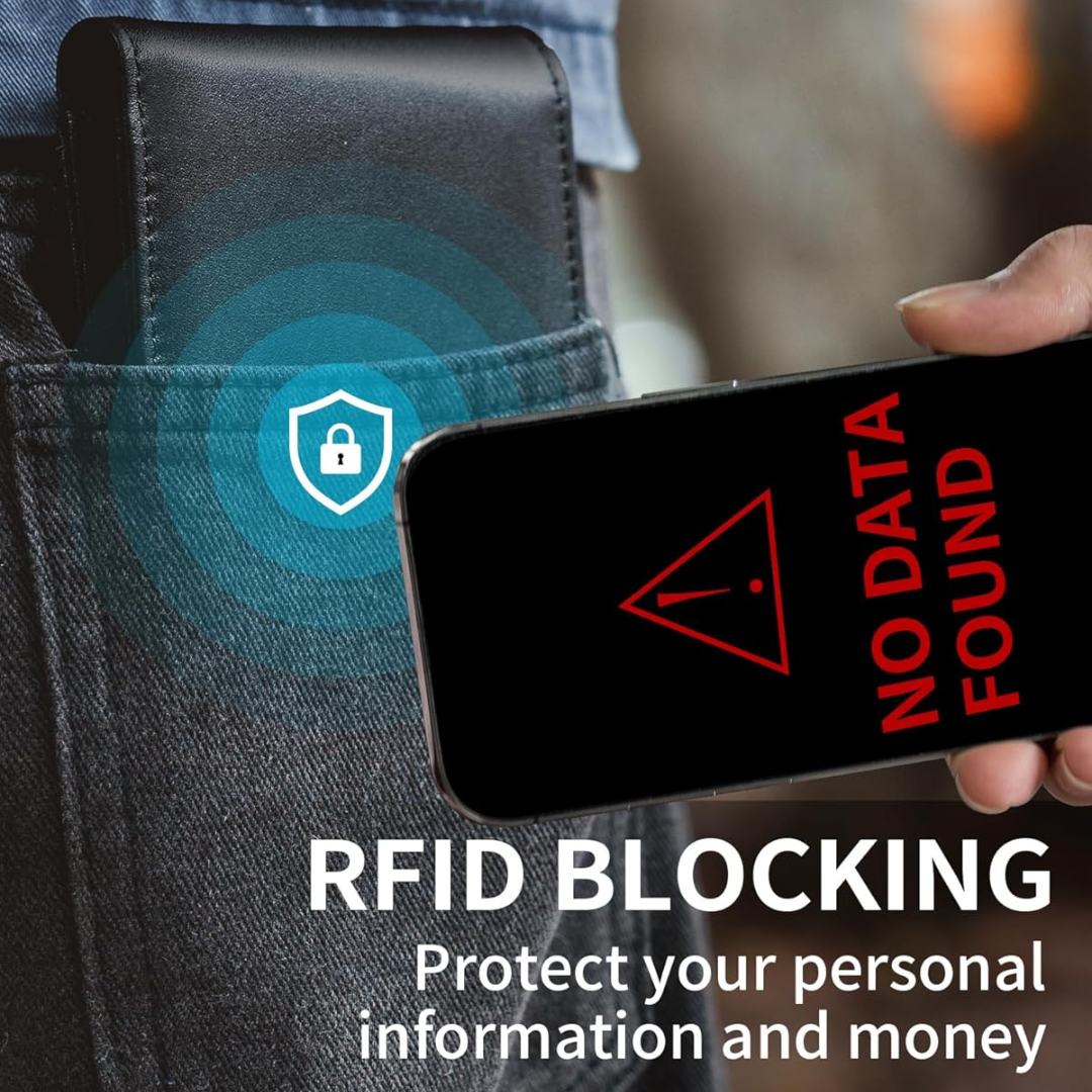 Genuine Leather Men's Wallet with RFID Blocking | Slim Bifold Design for Secure Storage 8