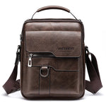 Genuine Leather Shoulder Bag | Black Messenger Bag for Men with Adjustable Strap | Versatile Design for Work and Leisure 0