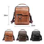 Genuine Leather Shoulder Bag | Black Messenger Bag for Men with Adjustable Strap | Versatile Design for Work and Leisure 4