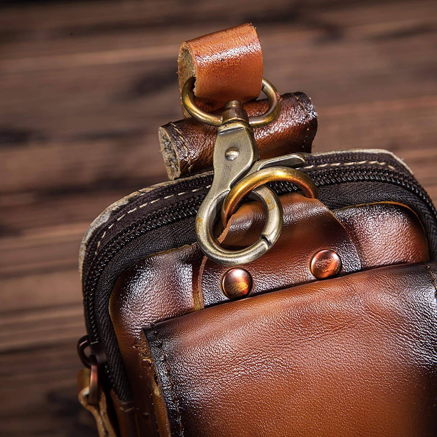 Genuine Leather Waist Pouch for Men & Women with Adjustable Strap | Stylish Travel Companion for Easy Organization 7
