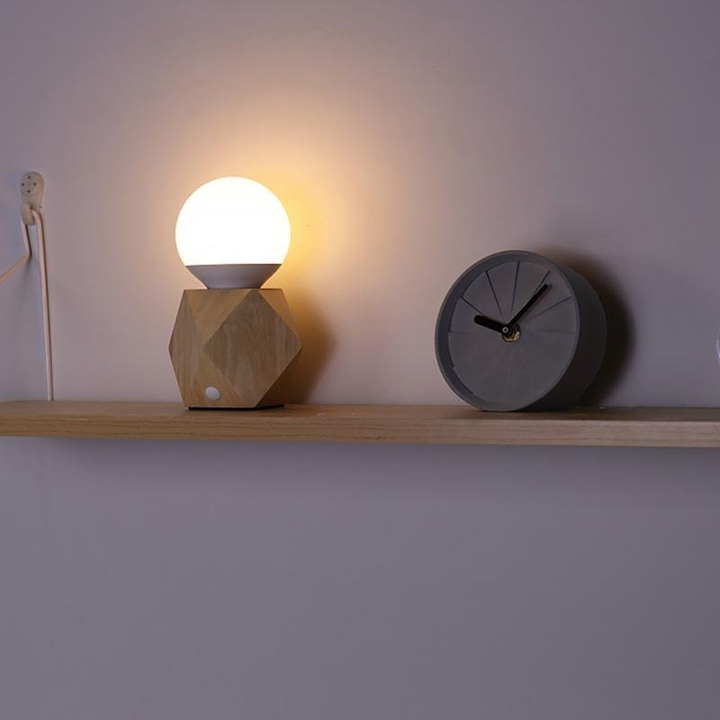 Geometric Base Bedside Lamp with USB Charging | Modern Design for Cozy Lighting 5