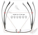 Tuzwa Progressive Multifocal Glasses – Blue Light Filtering Reading Glasses with Anti-Glare Polycarbonate Lenses & Photochromic Option