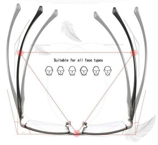 Tuzwa Progressive Multifocal Glasses – Blue Light Filtering Reading Glasses with Anti-Glare Polycarbonate Lenses & Photochromic Option