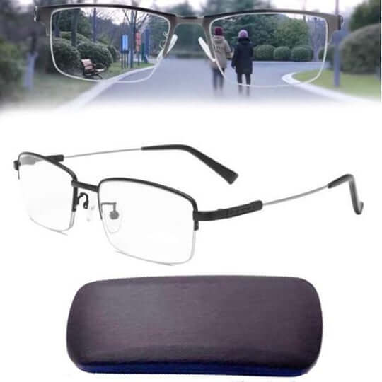 Tuzwa Progressive Multifocal Glasses – Blue Light Filtering Reading Glasses with Anti-Glare Polycarbonate Lenses & Photochromic Option