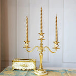 GildedNocturne | European-Style Candelabra with Decorative Finish | Elegant Centerpiece for Taper Candles 0