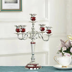 GildedNocturne | European-Style Candelabra with Decorative Finish | Elegant Centerpiece for Taper Candles 12