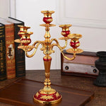 GildedNocturne | European-Style Candelabra with Decorative Finish | Elegant Centerpiece for Taper Candles 13
