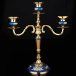 GildedNocturne | European-Style Candelabra with Decorative Finish | Elegant Centerpiece for Taper Candles 16