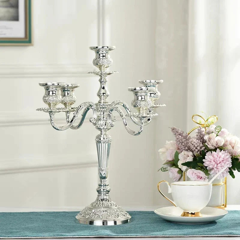 GildedNocturne | European-Style Candelabra with Decorative Finish | Elegant Centerpiece for Taper Candles 21