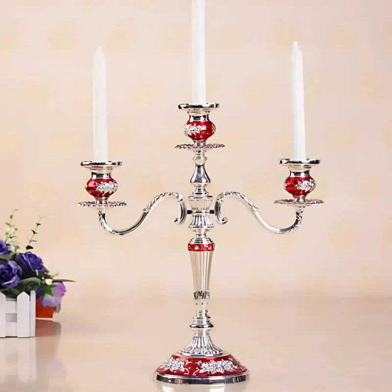GildedNocturne | European-Style Candelabra with Decorative Finish | Elegant Centerpiece for Taper Candles 22