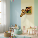 Giraffe Head Wall Decor | Lifelike 3D Sculpture with Realistic Detail | Unique Home Accent for Any Room 3