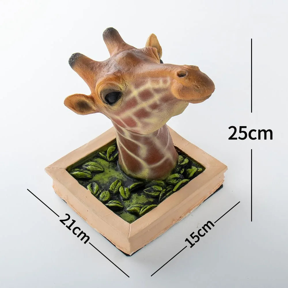 Giraffe Head Wall Decor | Lifelike 3D Sculpture with Realistic Detail | Unique Home Accent for Any Room 5