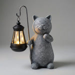 Glimmerpaws | Solar Powered Garden Statue with Hand-Painted Details | Charming Illumination for Outdoor Spaces 4