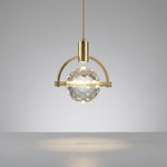 Glorion | Ring Pendant Lighting Fixture with Crystal Accents | Modern LED Illumination for Elegant Spaces 0