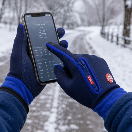 Winter Gloves for Women and Men, Windproof Thermal Gloves for Running and Skiing