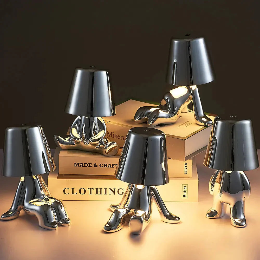 GlowCraft | USB Rechargeable Table Lamp with Unique Design & Dimmable Brightness | Perfect Bedside or Desk Lamp for Cozy Ambiance 5