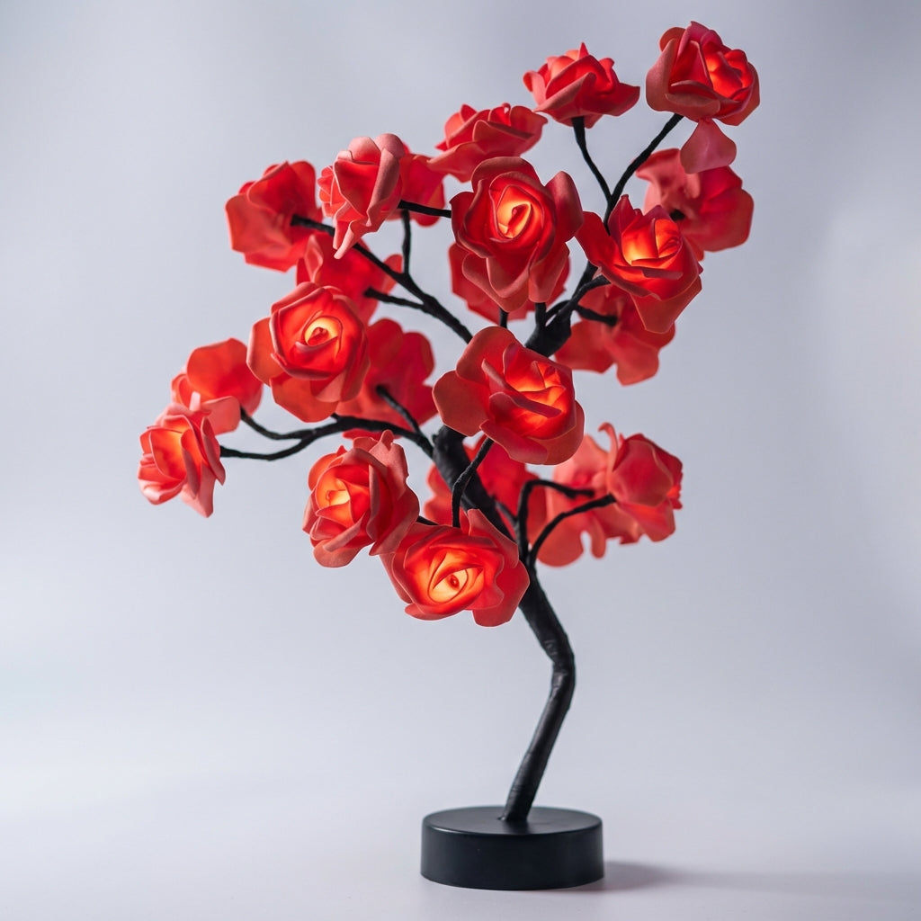 Glowbloom | Handcrafted Floral Light Sculpture with USB & Battery Power | Elegant Nightlight for Cozy Ambiance 0