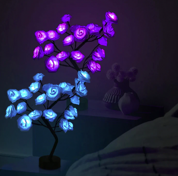 Glowbloom | Handcrafted Floral Light Sculpture with USB & Battery Power | Elegant Nightlight for Cozy Ambiance 5