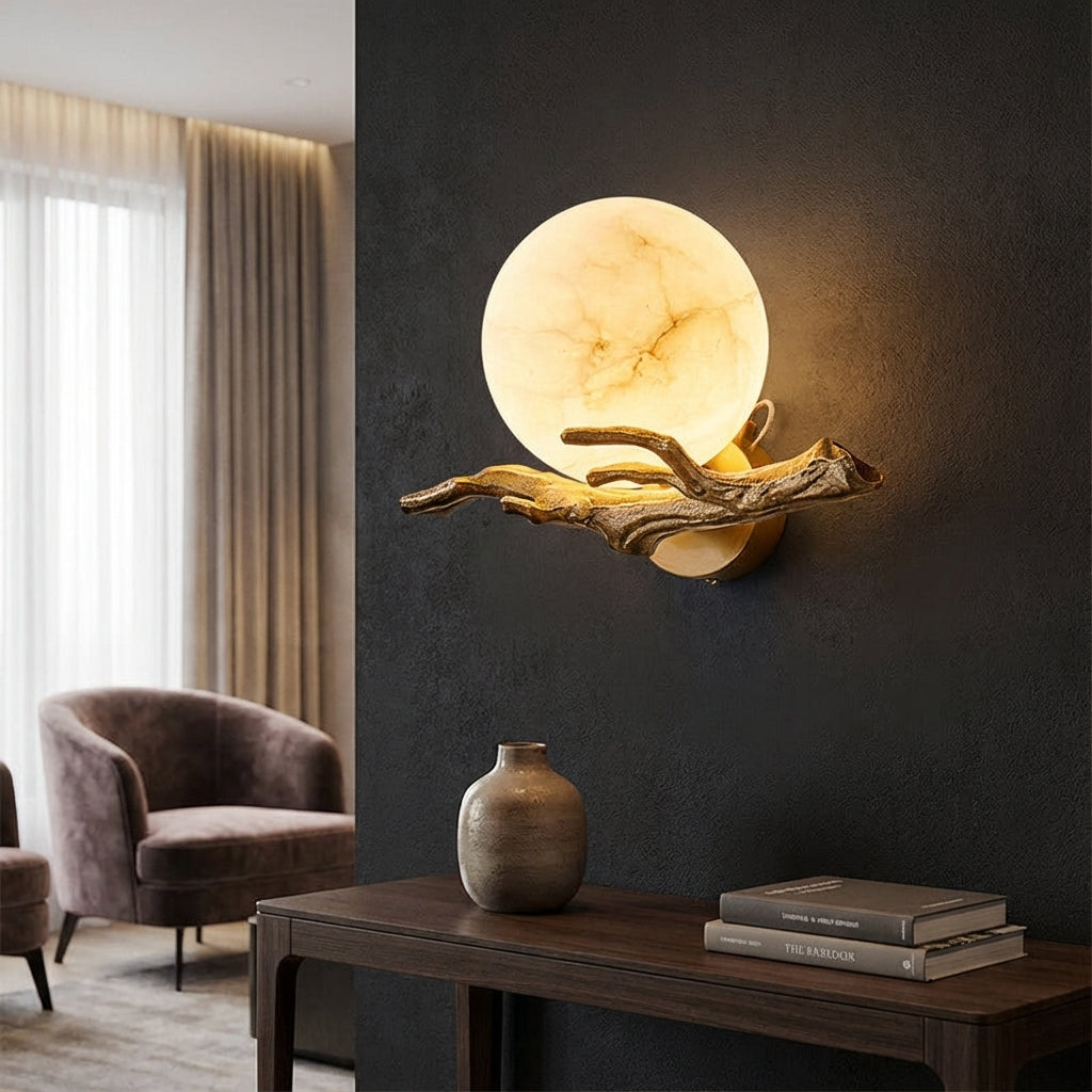 Glowdrift | Decorative Ambient Light Fixture with Sculptural Marble & Warm LED Glow | Tranquil Lighting for Home Spaces 0