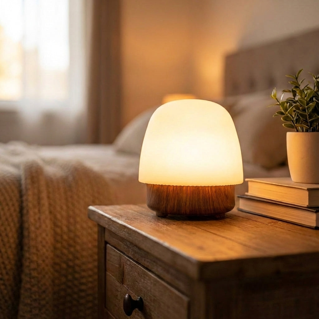 Glowvian | Modern Table Lamp with Adjustable Brightness & Color Tones | Premium Metal & Glass Design for Cozy Ambiance 0