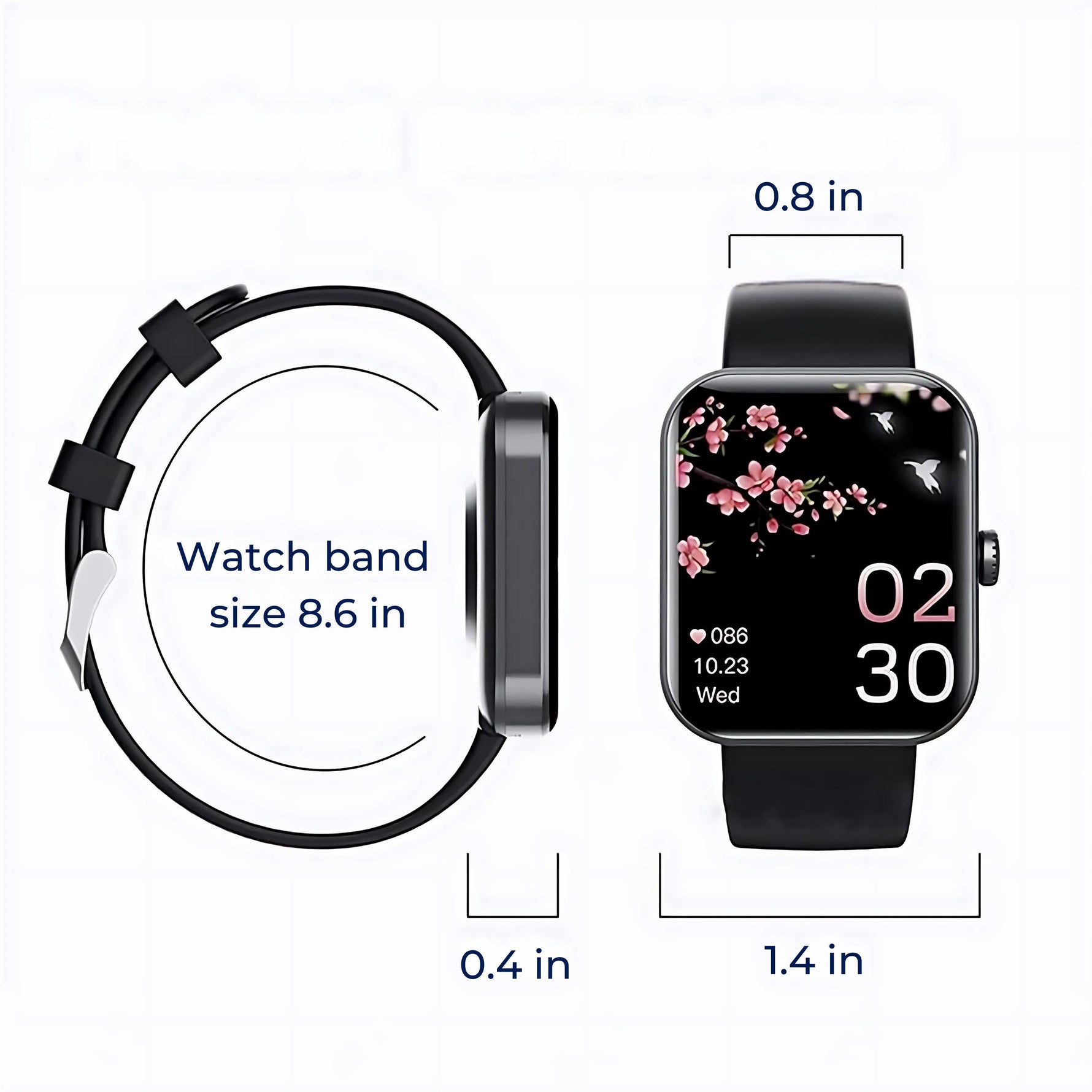 Tuzwa Smart Health Watch – 1.5" AMOLED Fitness Tracker with Heart Rate, Activity Tracking, Bluetooth 5.0, IP68 & 7-Day Battery