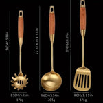 Golden Kitchen Utensils Set with Ergonomic Handles | 6-Piece Premium Cooking Tools for Elegant Meal Preparation 2
