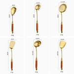 Golden Kitchen Utensils Set with Ergonomic Handles | 6-Piece Premium Cooking Tools for Elegant Meal Preparation 4