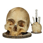 Gothic Culinary | Skull Knife Holder with Hand-Painted Design | Unique Kitchen Decor for Functional Storage 4