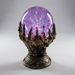 Gothic Tabletop Lamp with Hypnotic Plasma Light | Intricate Hand Base for Atmospheric Decor 1