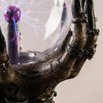 Gothic Tabletop Lamp with Hypnotic Plasma Light | Intricate Hand Base for Atmospheric Decor 2