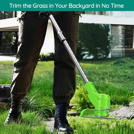 Weed Cutter, Foldable Grass Trimmer and Edger with Multi Angle Head and Detachable Wheels – image 7
