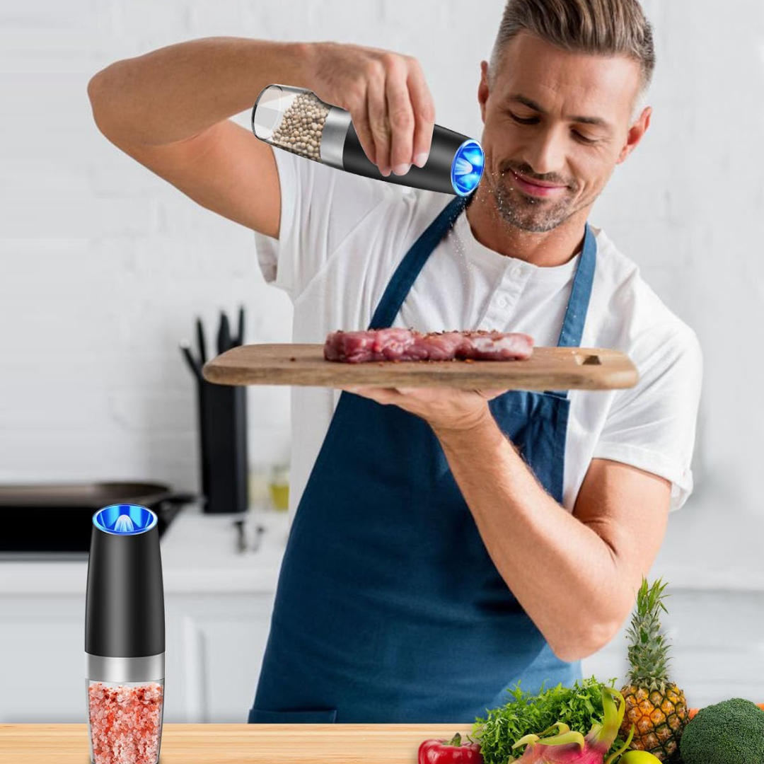 GrindMaster Duo | Rechargeable Electric Pepper and Salt Mill Set with One-Handed Operation | Adjustable Grind for Effortless Seasoning 0