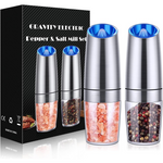 GrindMaster Duo | Rechargeable Electric Pepper and Salt Mill Set with One-Handed Operation | Adjustable Grind for Effortless Seasoning 4