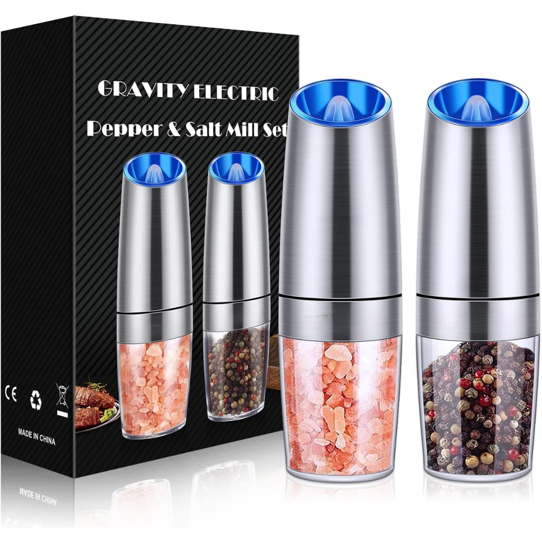 GrindMaster Duo | Rechargeable Electric Pepper and Salt Mill Set with One-Handed Operation | Adjustable Grind for Effortless Seasoning 4