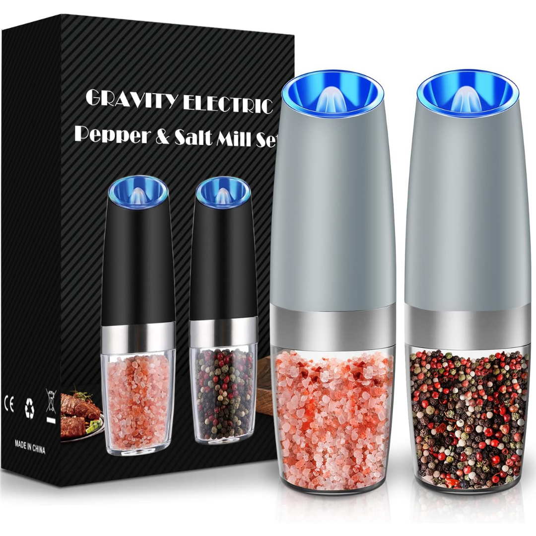 GrindMaster Duo | Rechargeable Electric Pepper and Salt Mill Set with One-Handed Operation | Adjustable Grind for Effortless Seasoning 5