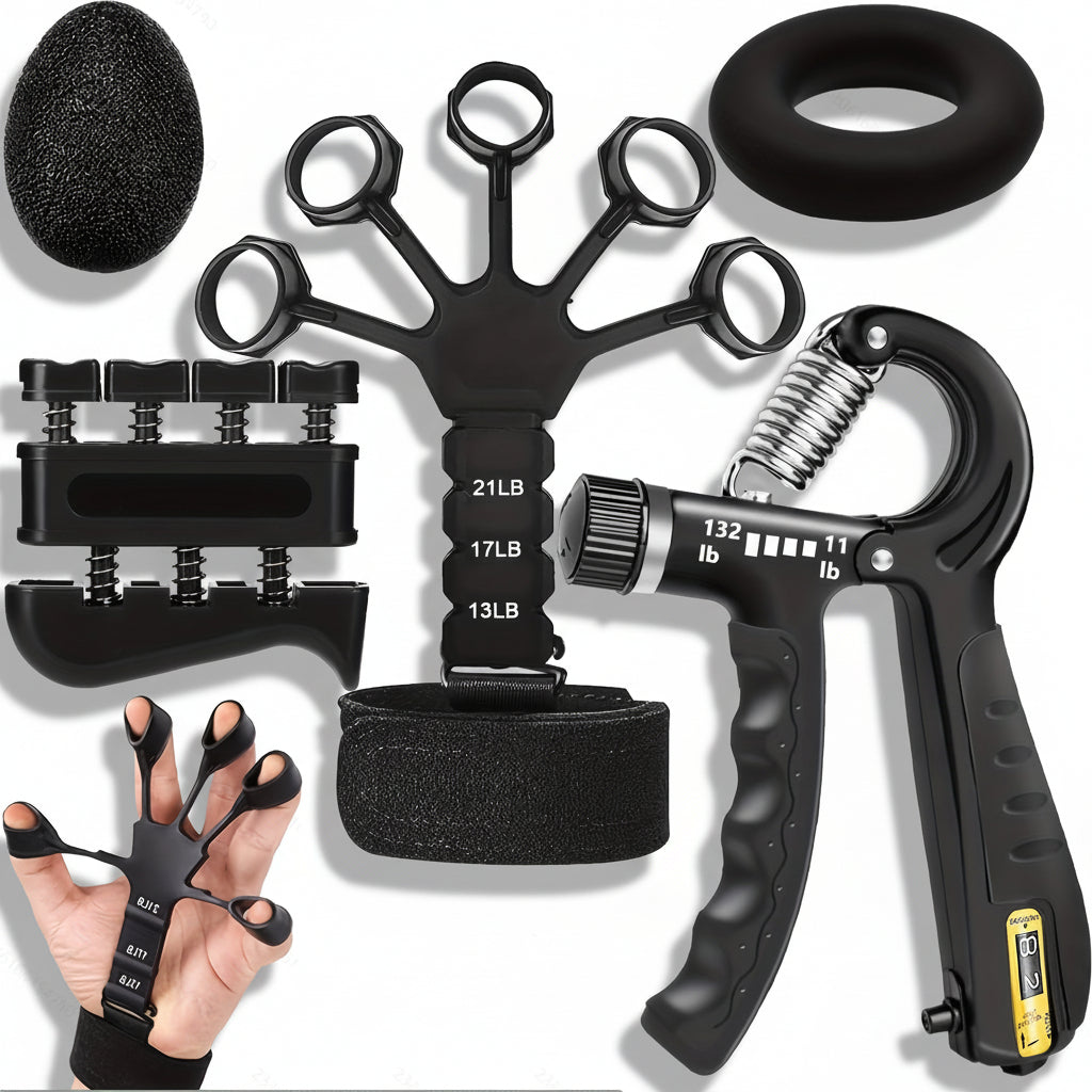 Grip Strength Trainer Set | Adjustable Metal Hand Gripper for Enhanced Forearm Power 0