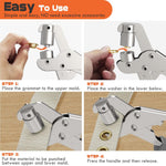 Grommet Master Kit | Heavy-Duty Eyelet Tool with Double Leverage | Effortless Grommet Installation for DIY Projects 5