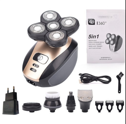 GroomPro | 5D Rotary Head Shaver with 5-in-1 Grooming Kit | Versatile and Rechargeable for Complete Grooming 7