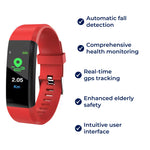 Tuzwa Smartwatch for Seniors with Fall Detection & GPS Tracking – Health Monitoring, 1.5" Touchscreen, 7-Day Battery
