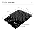 Tuzwa Digital Coffee Scale with Timer & LCD Display | Precision Espresso Scale for Pour Over, Drip & Coffee Brewing