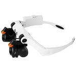 Tuzwa LED Magnifying Glasses with Adjustable Lens – High-Definition Hands-Free Magnifier Eyewear for Reading, Crafts & Detailed Work