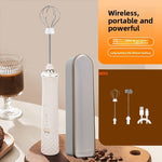 Tuzwa Handheld Milk Frother | USB Rechargeable Electric Milk Frother for Lattes, Cappuccino, Matcha & Coffee Drinks