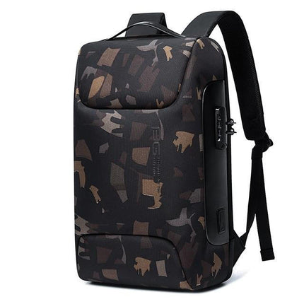 Anti Theft Waterproof Backpack with Coded Lock and Hidden Pockets, Scratch Resistant Travel Backpack with USB Charging (2)